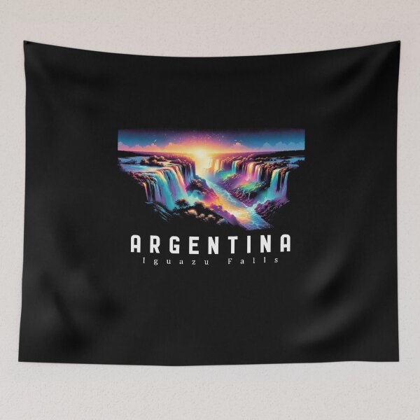 Item preview, Iguazu Falls Argentina -Cool Neon Digital Art designed and sold by SambaStyles.