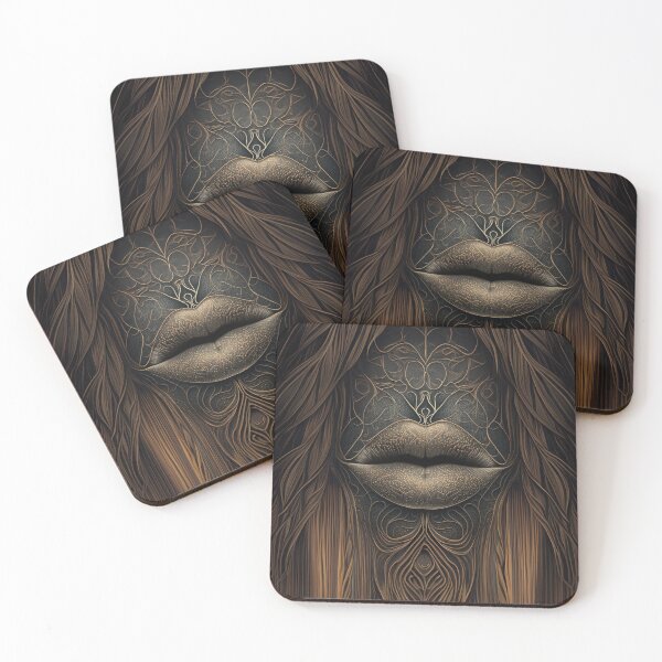 Item preview, woman's lips with intricate patterns designed and sold by Fantasymachine.