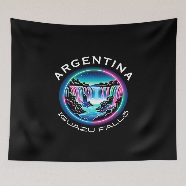 Item preview, Iguazu Falls Argentina -Cool Neon Art designed and sold by SambaStyles.