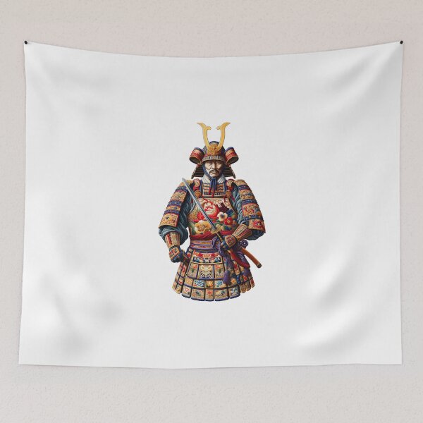 Item preview, Japanese Shogun in Full Armor with Sword with Embroidery designed and sold by kylmllr101684.