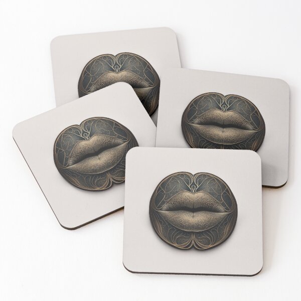 Item preview, woman's lips with intricate patterns designed and sold by Fantasymachine.