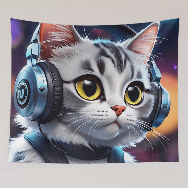 Item preview, Techno Kitty The Party DJ designed and sold by TheArtOfPat.