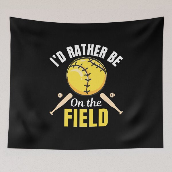 Item preview, I'd rather be on the field, softball sport or game lovers  designed and sold by NBSStore.