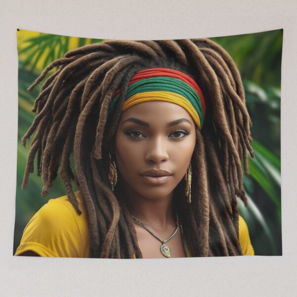 Item preview, Rooted Radiance | Proud Jamaican Rasta Queen designed and sold by Rothnaric.