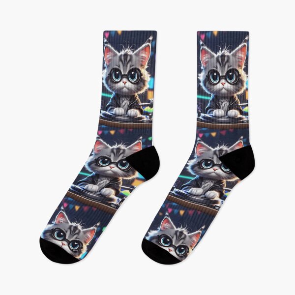 Item preview, Techno Kitty The Party DJ designed and sold by TheArtOfPat.