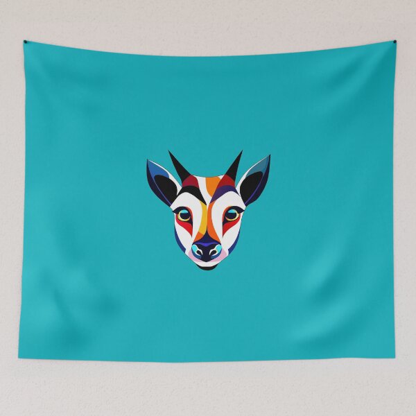 Item preview, Young deer with philistine - color illustration designed and sold by AD-Digital-Art.