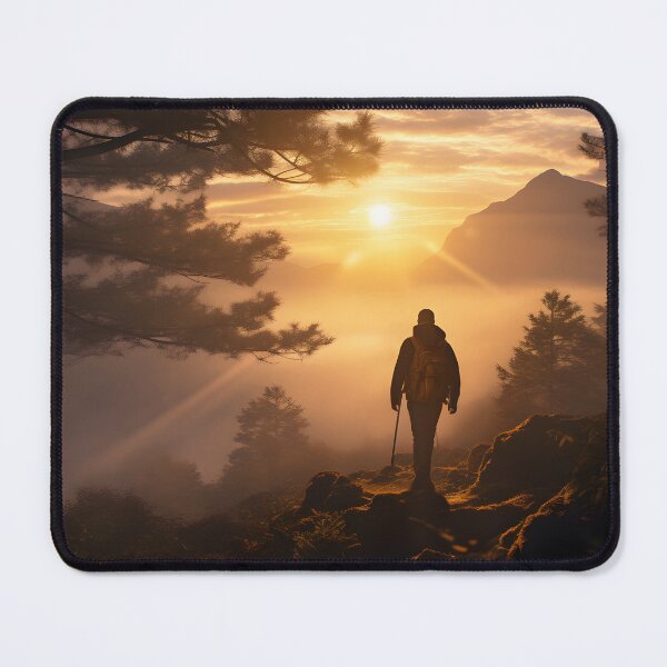 Item preview, Hiking in Autumn: A Solitary Trek through the Foggy Forest designed and sold by Shirtastically.