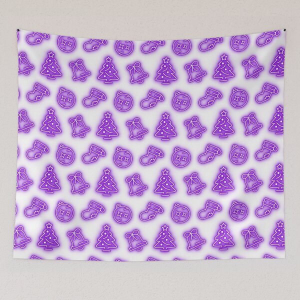 Item preview, Neon Purple Christmas designed and sold by Pixels2Patterns.