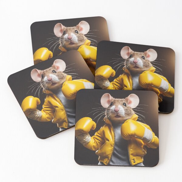 Item preview, Anthropomorphic mouse character with yellow boxing gloves designed and sold by stevanovicigor.