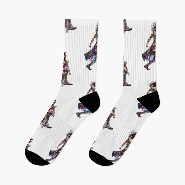 Item preview, Pro-Wrestler Dressed in Multicolored Gear Flying Knee designed and sold by kylmllr101684.