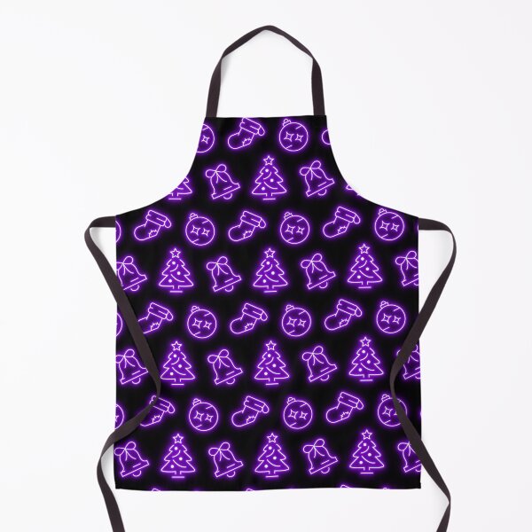Item preview, Neon Purple Christmas on Black designed and sold by Pixels2Patterns.