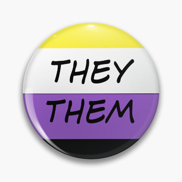 Item preview, They/them pin (few other objects) designed and sold by AfterGalaxy1159.