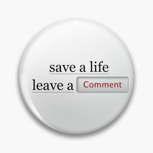 Item preview, save a life, leave a comment designed and sold by everythANG-shop.