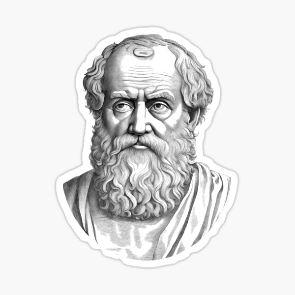 Portrait of Plato Sticker