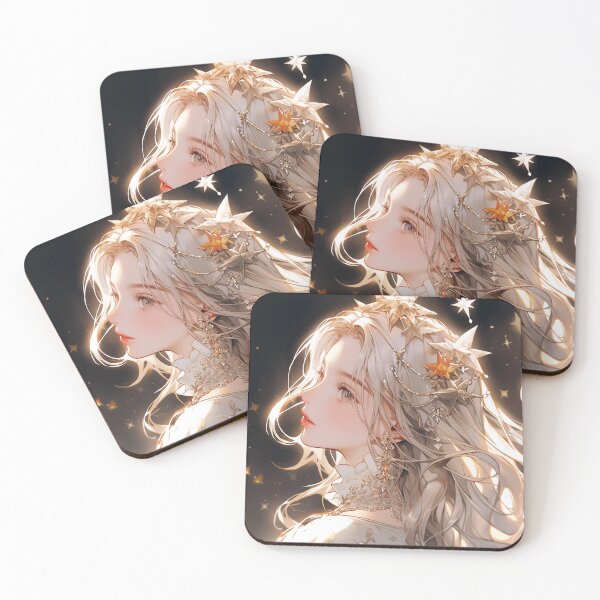 Item preview, Golden Celestial Stargazer Anime Girl designed and sold by bubblegoth.