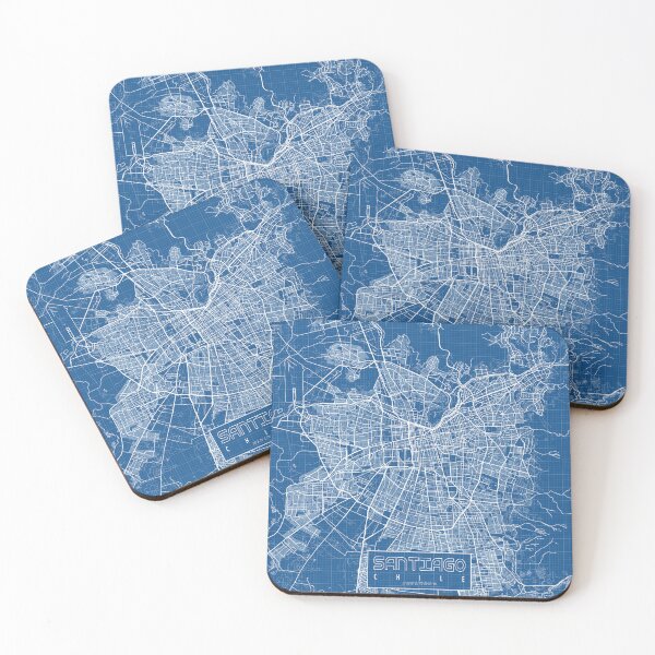 Item preview, Santiago City Map of Chile - Blueprint designed and sold by deMAP.