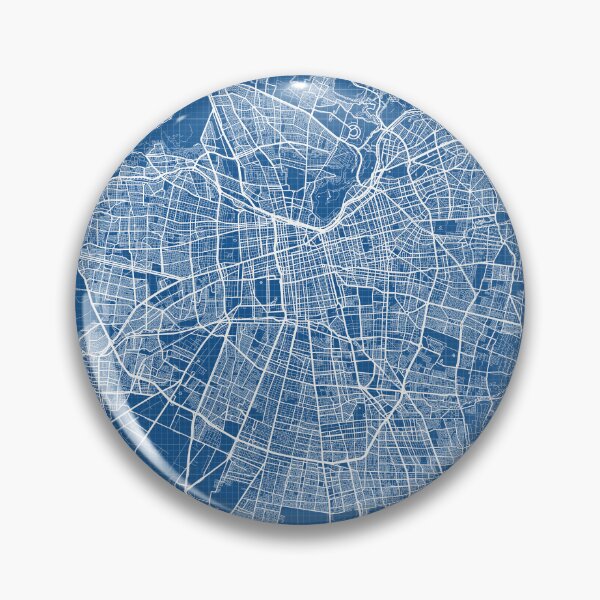 Item preview, Santiago City Map of Chile - Blueprint designed and sold by deMAP.