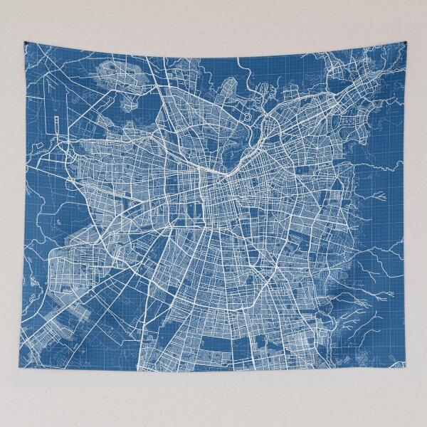 Item preview, Santiago City Map of Chile - Blueprint designed and sold by deMAP.