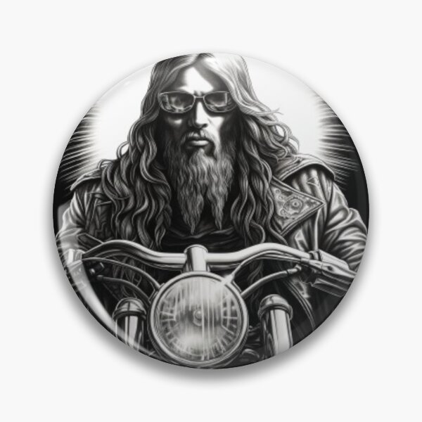 Item preview, biker Jesus designed and sold by JGonas.