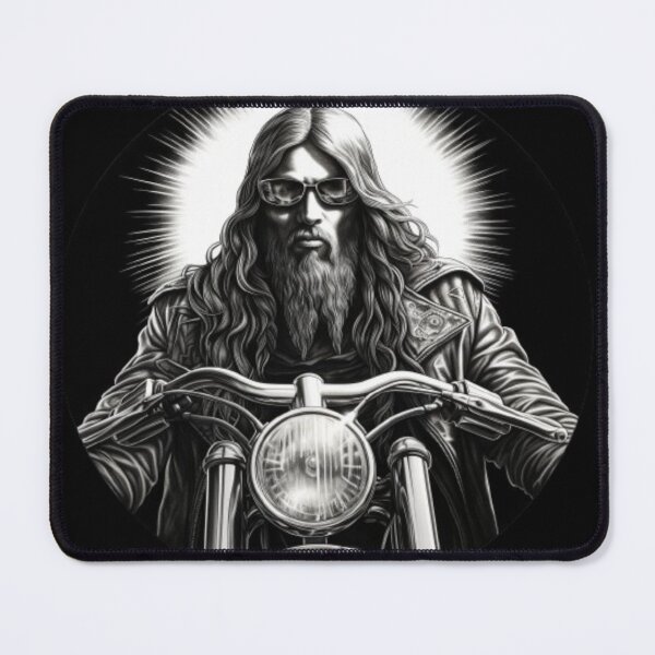 Item preview, biker Jesus designed and sold by JGonas.