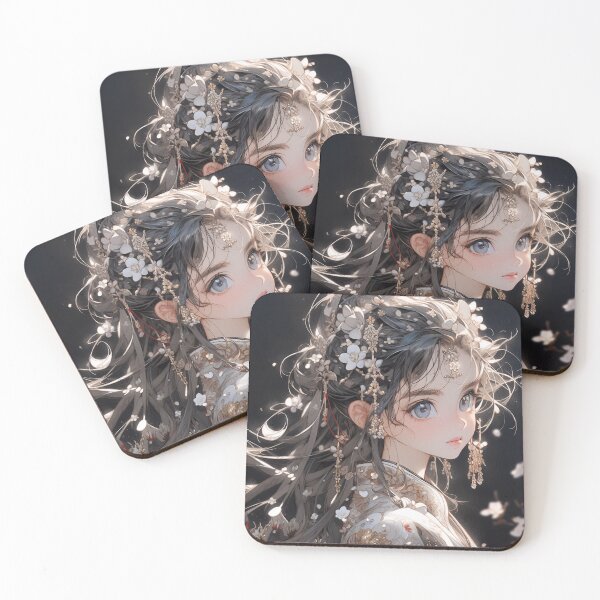 Item preview,  Ethereal Floral Kimono Anime Girl designed and sold by bubblegoth.