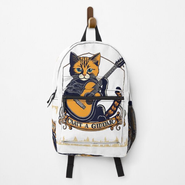 Item preview, Feline chords: The musical art of a cat with a guitar designed and sold by Artedig.