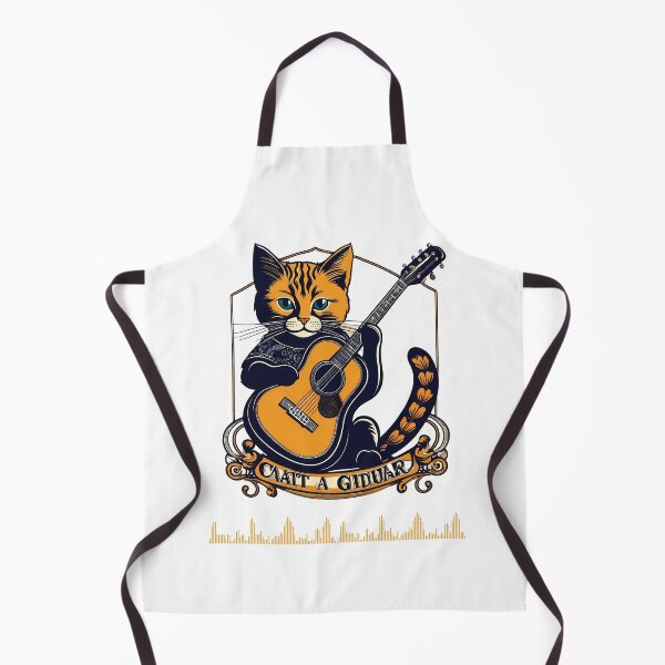 Item preview, Feline chords: The musical art of a cat with a guitar designed and sold by Artedig.