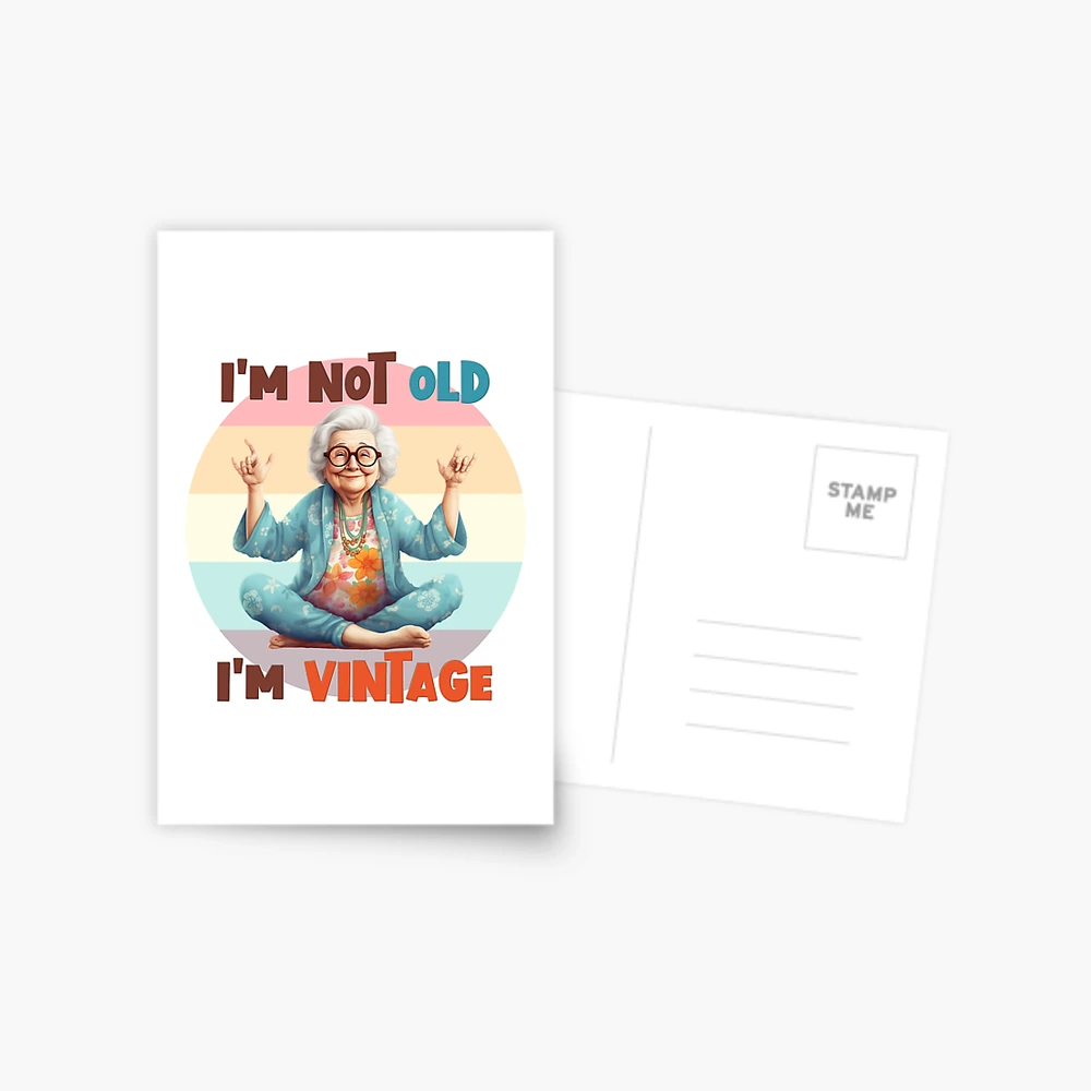 Funny Zen Yoga Granny Not Old Vintage