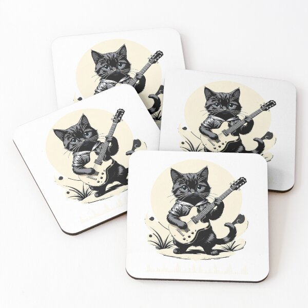 Item preview, Guitarist Cat: Exploring the Musical Talent of Our Furry Friends designed and sold by Artedig.