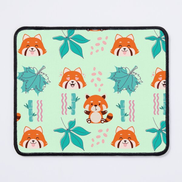 Item preview, red panda bear, adorable, bamboo, leaves and seeds, designed and sold by PatternsColors.