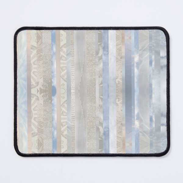 Item preview, Clouds and Carved Stone - Abstract Travel Photos of Art and Nature - Blue and Cream - Medium Variable-Width Stripes designed and sold by SageFolio.