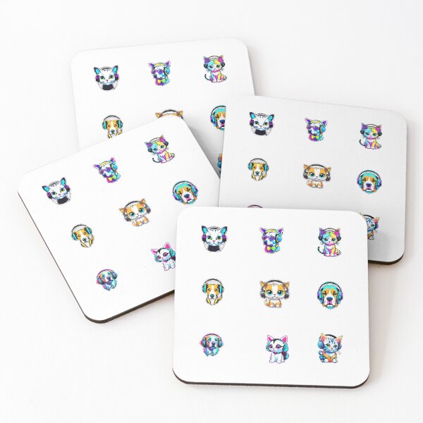 Item preview, Cats and dogs with headphones pack designed and sold by Inspirationmotivation.