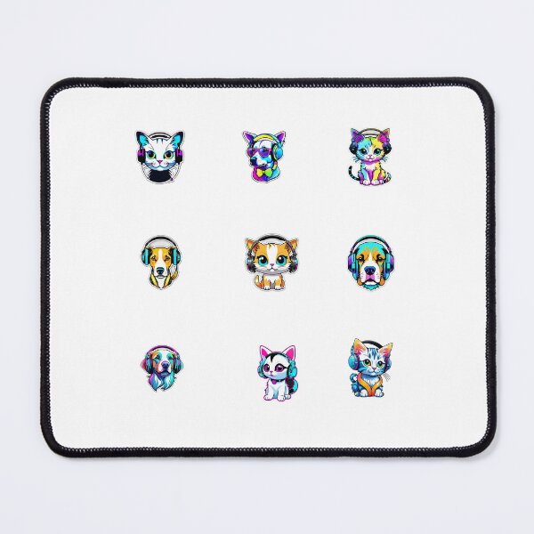 Item preview, Cats and dogs with headphones pack designed and sold by Inspirationmotivation.