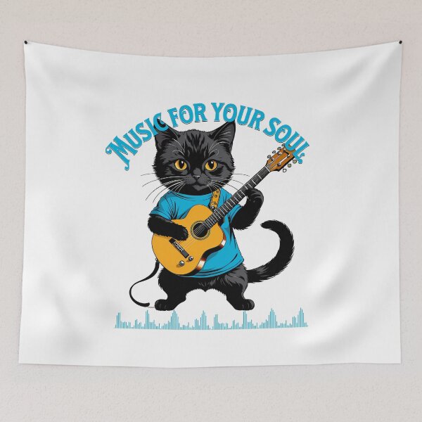 Item preview, Feline Affinity: The Unique Relationship Between Cats and Guitar Music designed and sold by Artedig.