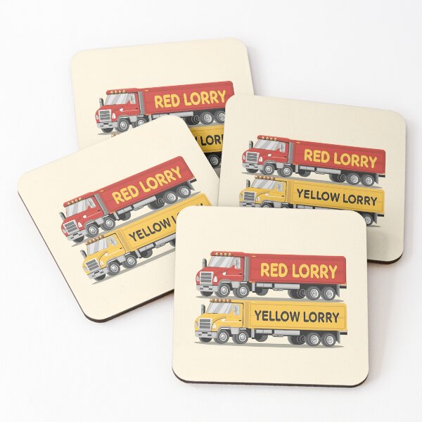 Item preview, Red Lorry Yellow Lorry Tongue Twister Art Print - Fun Phonetic Challenge designed and sold by ArboretumFinds.