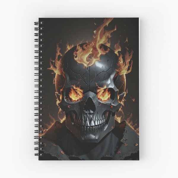 Item preview, Eternal Blaze : The Pirate Skull's Unyielding Fiery Gaze designed and sold by ArtComixHaven.
