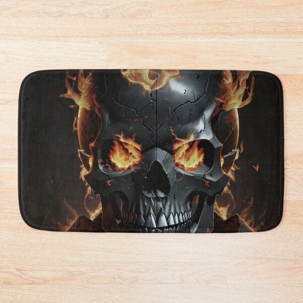 Item preview, Eternal Blaze : The Pirate Skull's Unyielding Fiery Gaze designed and sold by ArtComixHaven.