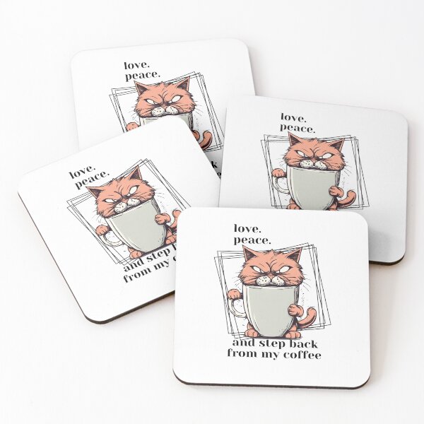 Item preview, Cat & Coffee Lovers Funny Design designed and sold by Tomasz C.