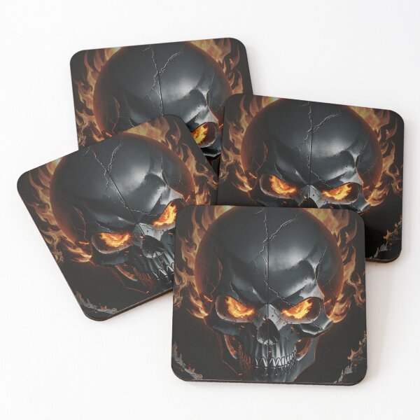 Item preview, Inferno's Embrace: Pirate Skull Engulfed in Dancing Flames" designed and sold by ArtComixHaven.