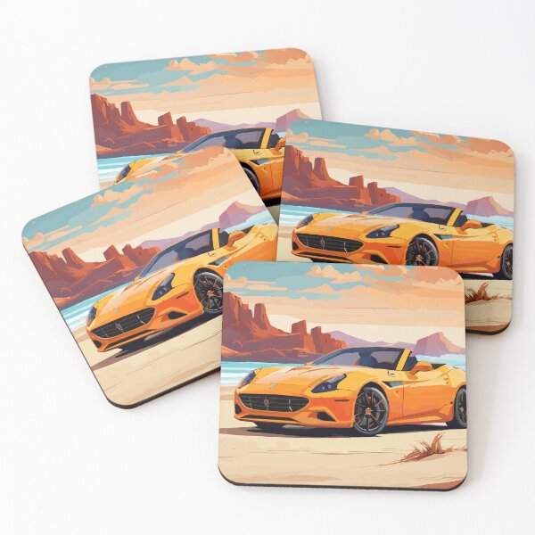 Item preview, Orange Italian Car Sea Side Poster designed and sold by VenZolic.