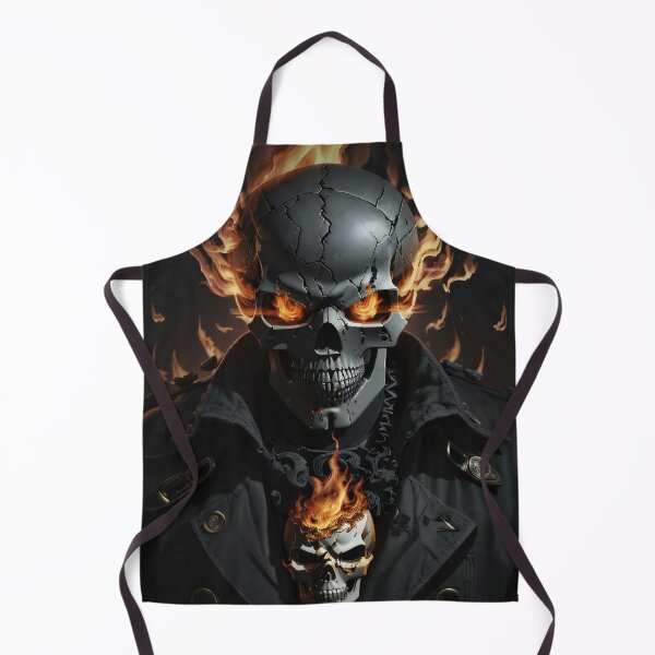 Item preview, Eternal Guardian: Fiery Pirate Skull Amidst the Shadows designed and sold by ArtComixHaven.
