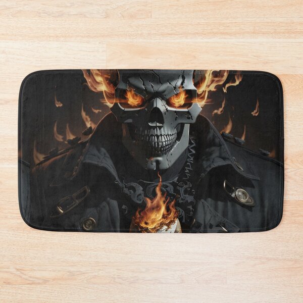 Item preview, Eternal Guardian: Fiery Pirate Skull Amidst the Shadows designed and sold by ArtComixHaven.