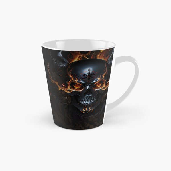 Item preview, Eternal Guardian: Fiery Pirate Skull Amidst the Shadows designed and sold by ArtComixHaven.
