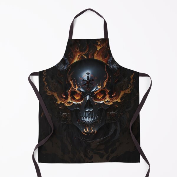 Item preview, Eternal Guardian: Fiery Pirate Skull Amidst the Shadows designed and sold by ArtComixHaven.