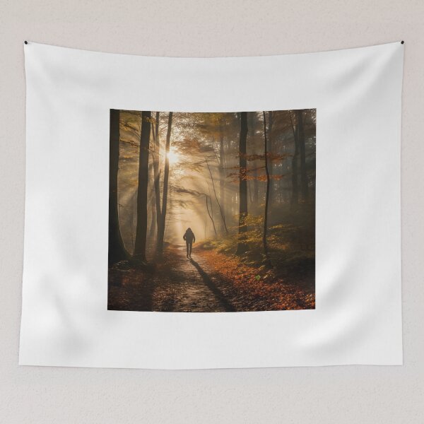 Item preview, Autumn Solitude Hike in the Misty Forest designed and sold by Shirtastically.