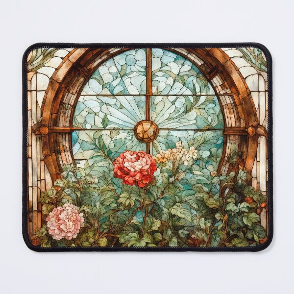Item preview, Stained Glass Window In An Old Abandoned Mansion designed and sold by LanaGustavsson.