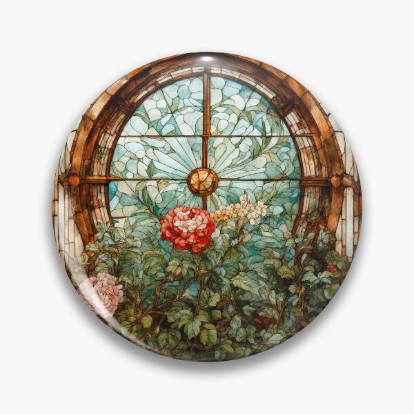Item preview, Stained Glass Window In An Old Abandoned Mansion designed and sold by LanaGustavsson.