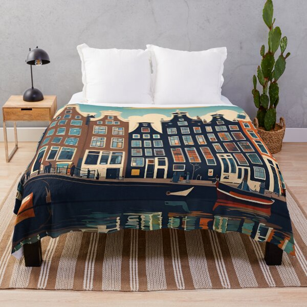 Item preview, Amsterdam Modern Travel Poster Vintage Style designed and sold by Glimmersmith.