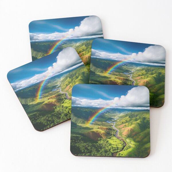 Item preview, Aerial forest with river at sunset long exposure - Landscape photography designed and sold by TheArtistOf2022.