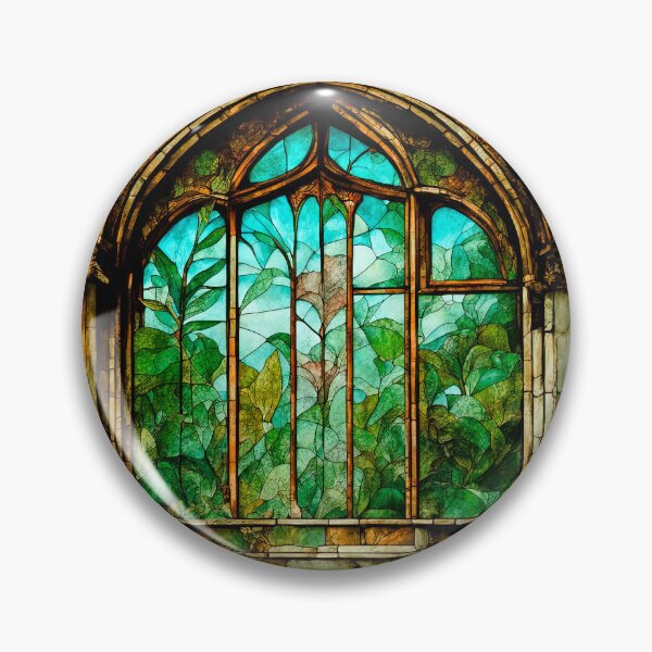 Item preview, Stained Glass Window In An Old Abandoned Mansion designed and sold by LanaGustavsson.